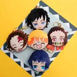 LLavero de peluche de Tanjirou Zenitsu Nezuko para niños, bolsa de peluche Kawaii Demon Slayer, juguete colgante, regalo para amigos