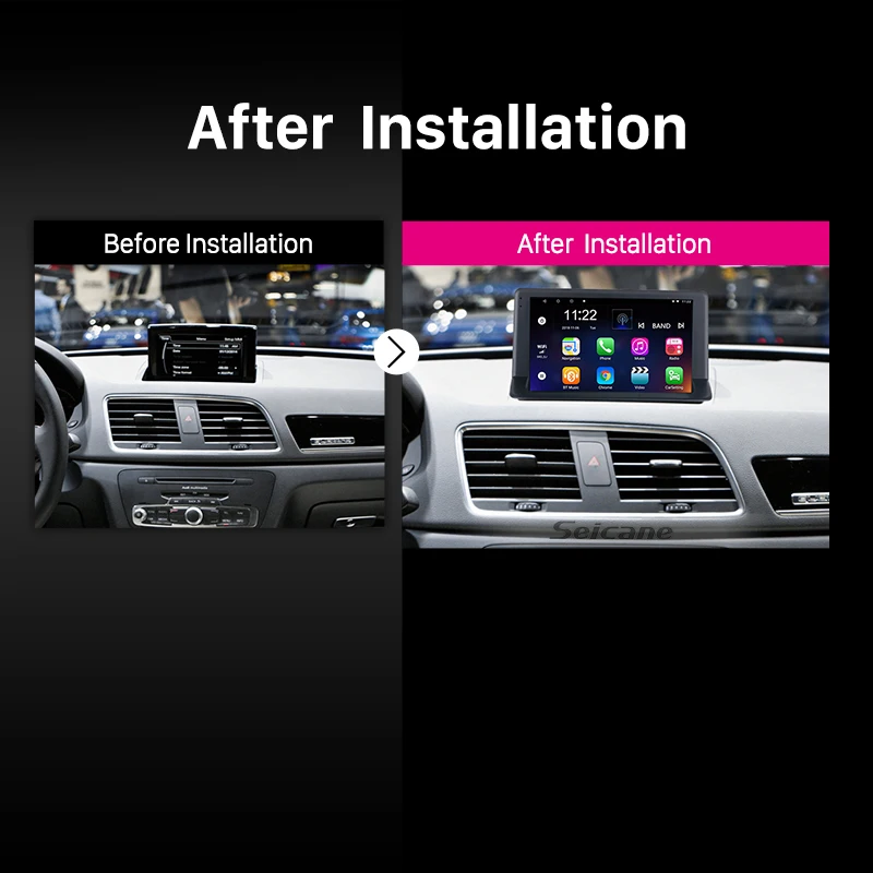 Seicane 9 дюймов для 2013 2017 AUDI Q3 Android 10 0 HD сенсорный экран Bluetooth GPS навигационная система