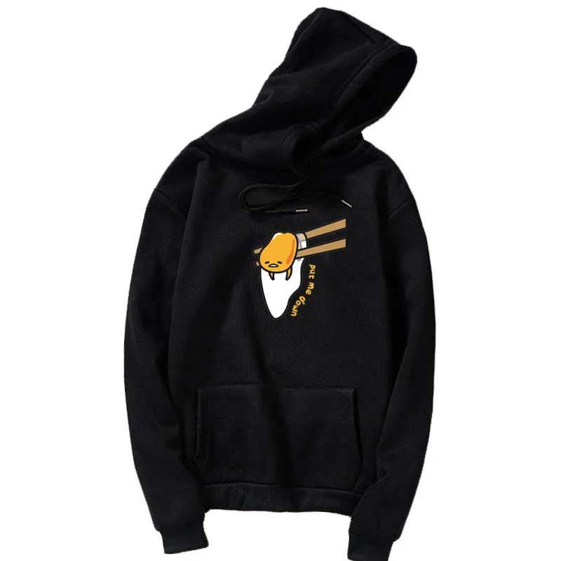 Gudetama Lazy Egg Yolk забавные толстовки в японском стиле Харадзюку милые женские толстовки в стиле Харадзюку Женская худи