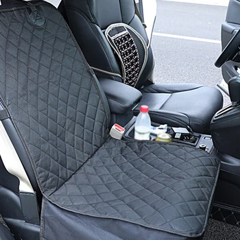 

Black Dog Car Front Seat Cover Oxford Cloth Auto Seat Mat Waterproof Anti-dirty Anti-slip Carriers Protector Cushion for Dog Cat