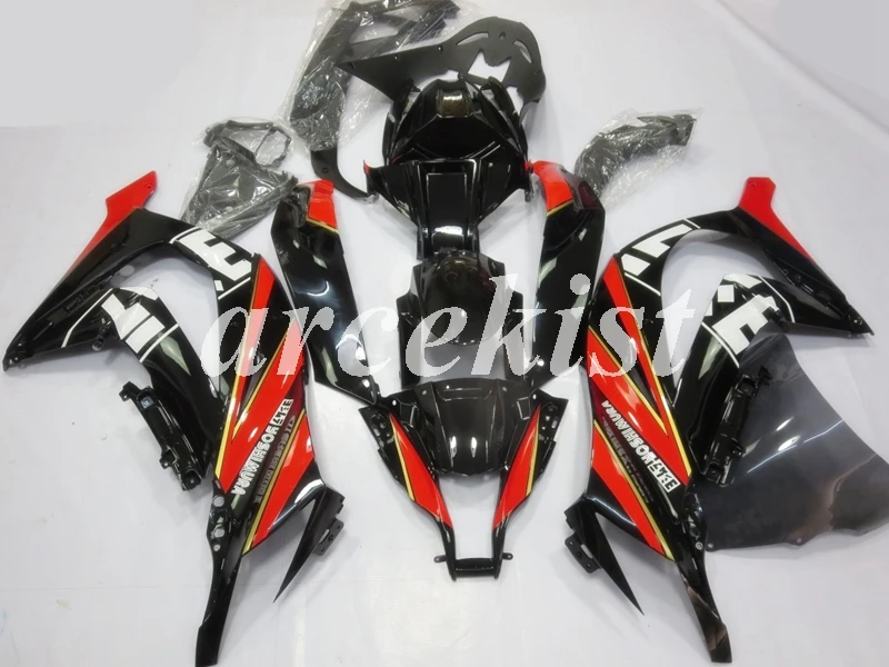 4 подарки ABS Обтекатели комплект подходит для kawasaki Ninja ZX-10R 2011 2012 2013 10R, возрастом 11, 12, 13, 14, 15, корпус из двух вещей черно-красный