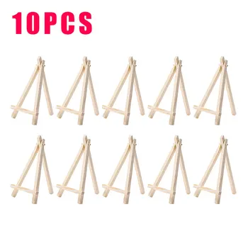 

New 10pcs 5 Sizes Mini Wooden Easel Stands Table Card Stand Holder Small Picture Display Stand for Home Party Wedding Decoration