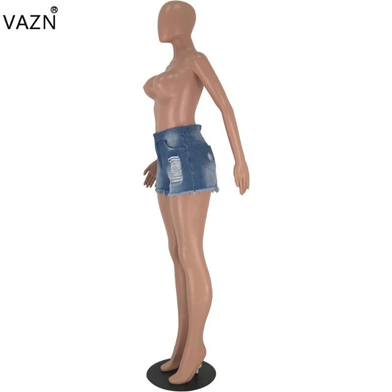 VAZN Лето новые женские уличные модные удобные открытые карманы индивидуальность светло-голубые джинсы короткие брюки YH5038