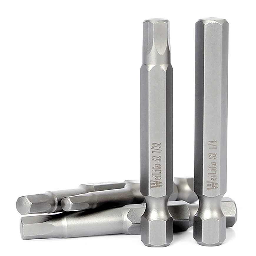 Drill Screwdriver Bit Drill Bits Drill Bit Magnetic Imperial Hex Screwdriver Bits Allen Wrench Drill Bits 50mm 1/16 5/64 3/32 7/64 1/8 9/64 5/32 3/16 7/32 1/4 5/16 3/8