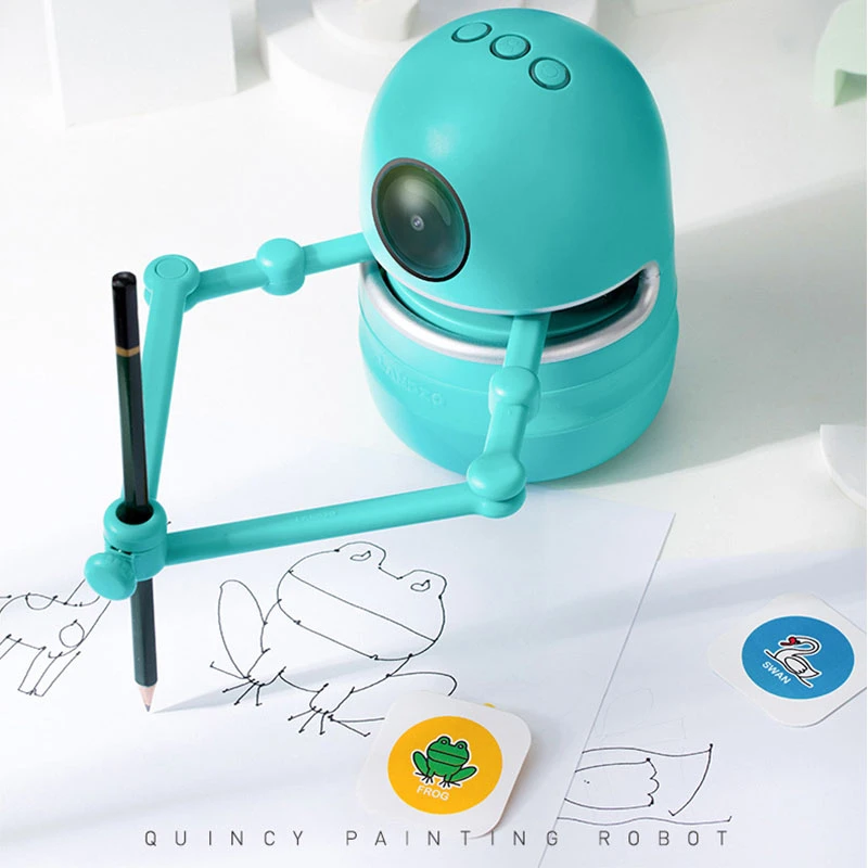 Kids Pictures Drawing Robots Technology Baby Automatic Painting Learning Art Training Machine Intelligence Toys Drop Shipping