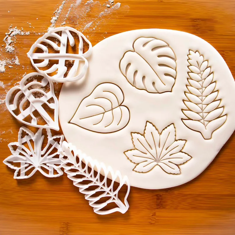 New Cookie Embosser Mould Agave Ivy Turtle Leaf DIY Plastic Bisc