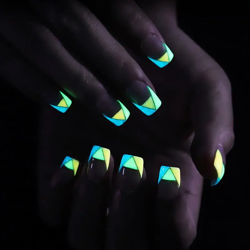 12 цветов светящийся порошок для ногтей DIY Неоновый фосфоресцирующий люминесцентный порошок украшения для ногтей