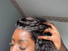 Mechones de rizos profundos con encaje Frontal, extensión de cabello humano brasileño, 30, 34 pulgadas, 3, 4 mechones, extensión Remy de onda profunda Frontal