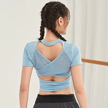 Повседневные женские футболки жилет для йоги, майка с коротким рукавом для занятий в спортзале и бега, тянущаяся, прохладная, сухая, впитывающая влагу одежда для фитнеса, йоги