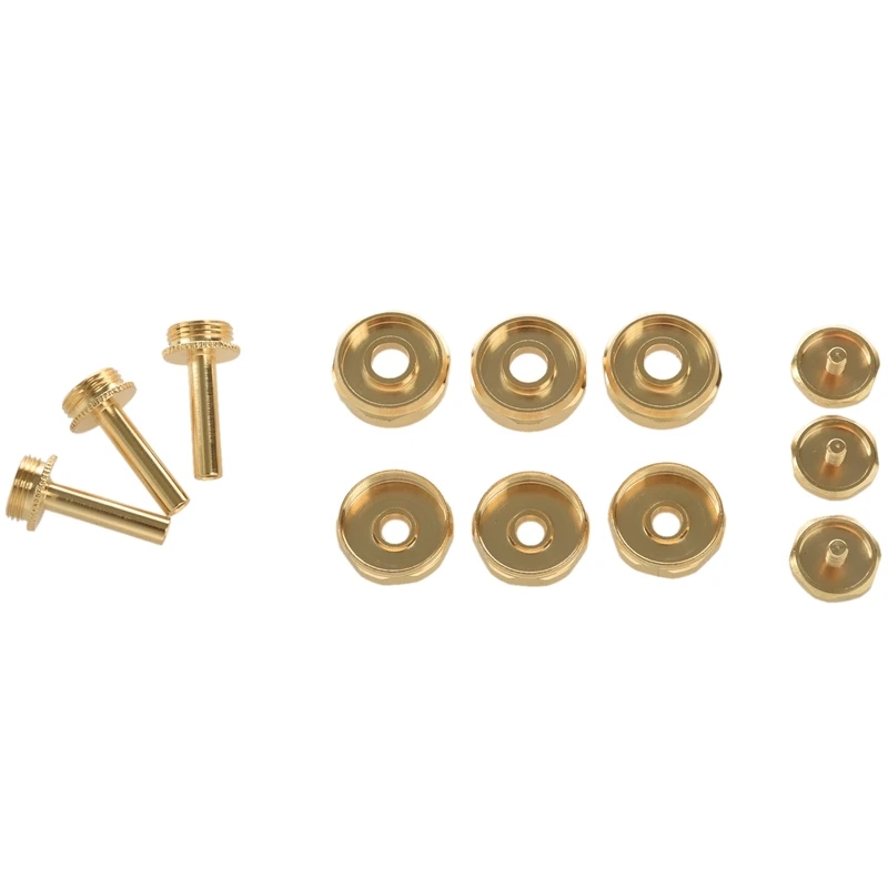 

Practical Metal Golden Trumpet Cap Screw Cover Buttons Connecting Rods Pack for Trumpeter