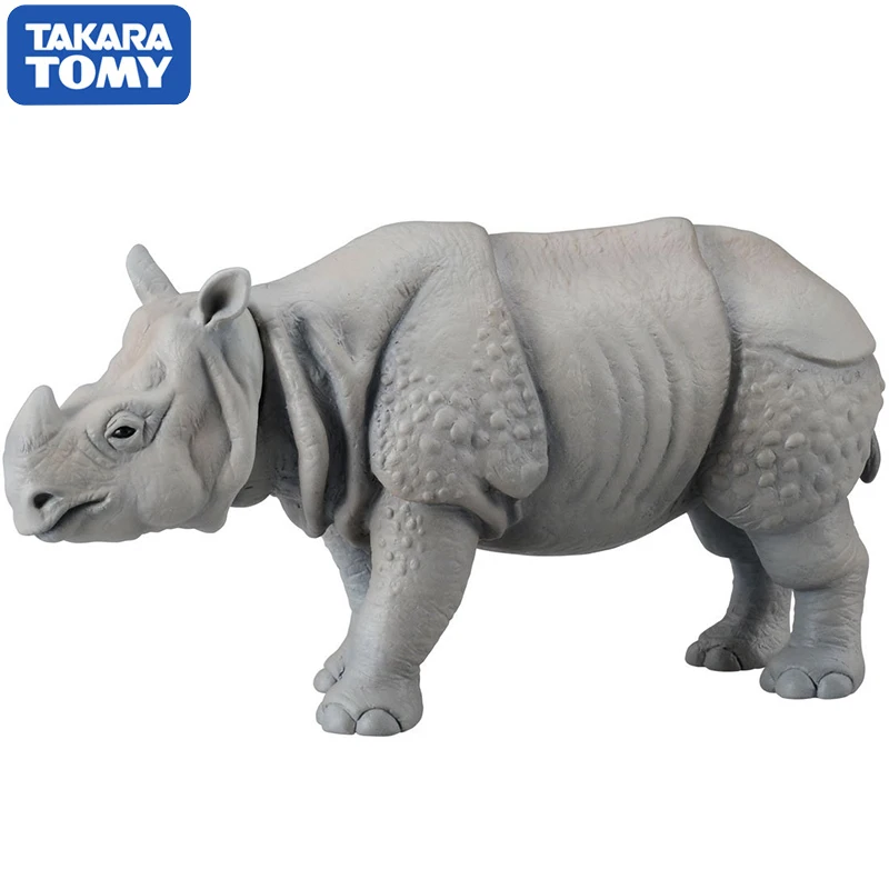 S01 Takara Tomy ANIA Animal Advanture AS 18 дикие индийские носороги 8 см ABS фигурки Детские