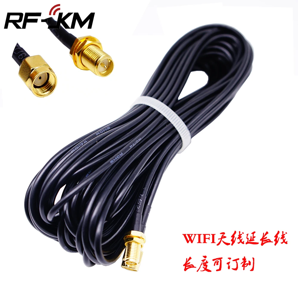 RP SMA Male to RP SMA Female connector RF 2.4G WIFI RG174 cable