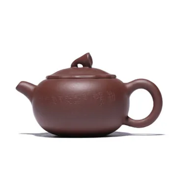 

Yixing Original Mine Authentic Purple Mud Lotus Purple Sand Teapot Zhou Ting Handmade Household Soaking Teakettle Kungfu teaset