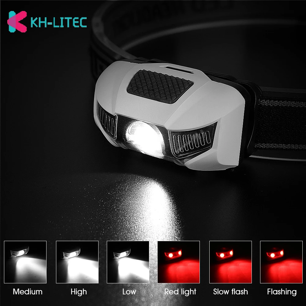 Мини XBD+ светодиодный налобный фонарь USB Перезаряжаемый 2* AAA фонарь наружный кемпинг походный фонарь для ночной рыбалки