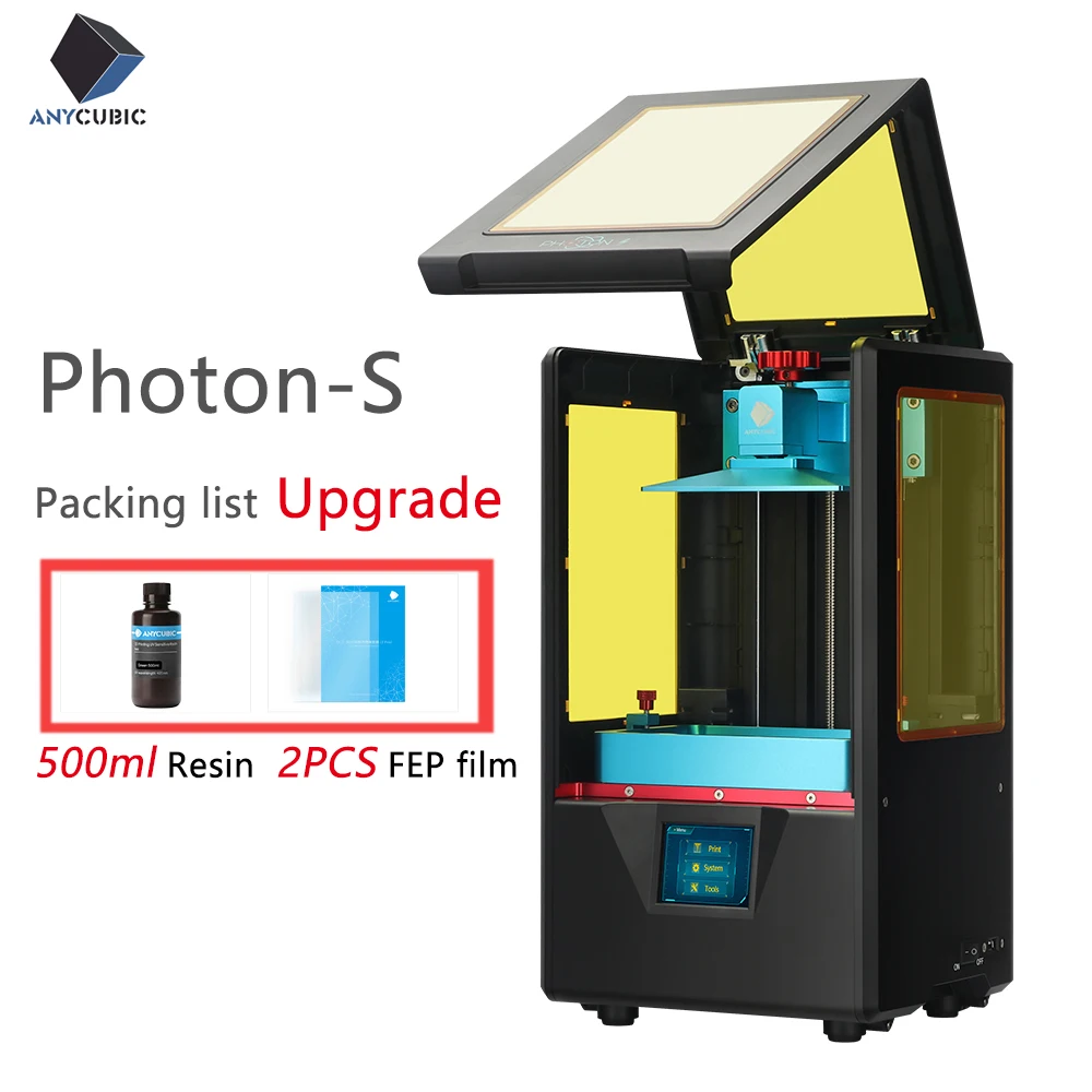 

Anycubic 3d printer Photon-S uv printer Photon S SLA/LCD High Precision Dual Z axis 3d drucker impresora 3d with 500ml Resin