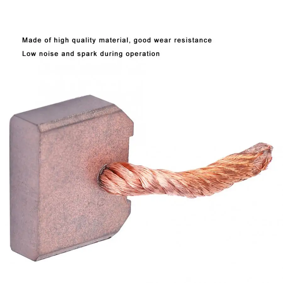 10Pcs J458 8x25x21mm 저소음 전기 모터 카본 브러쉬 교체 키트 FT-128 자동차 스타터 모터 용 전동 공구 액세서리