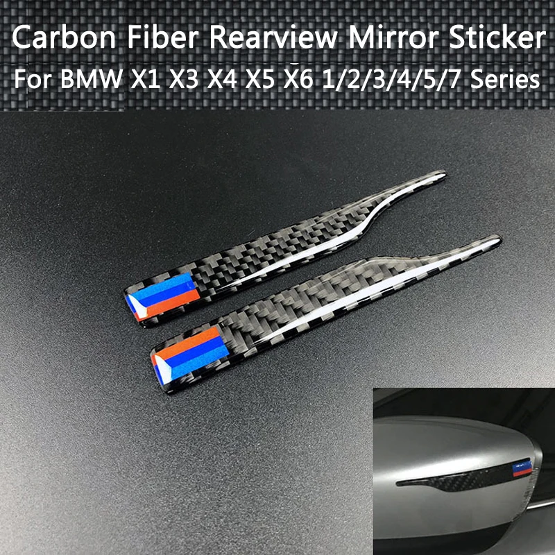 

Carbon Fiber Rearview Mirror Sticker Protector For BMW X1 X3 X4 X5 X6 1/2/3/4/5/7 Series Car Styling Trim Strips Anti-scratch