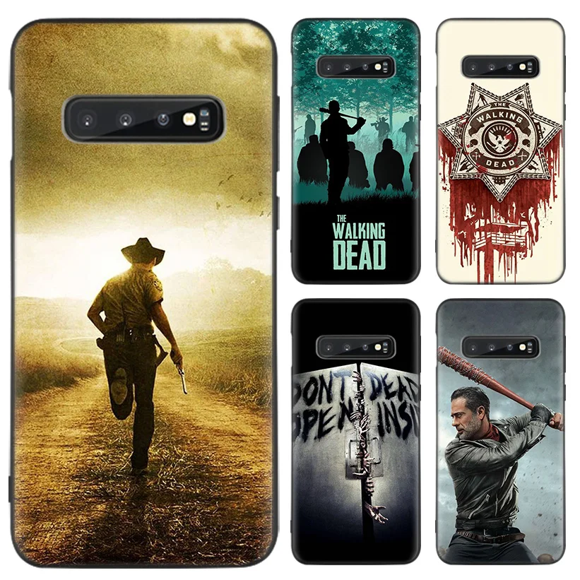 The Walking Deads Case for Samsung Galaxy S10+ Plus Lite Note 10 9 8 S9 S8 J4 J6+ Plus S7 S6 Black Phone Cover