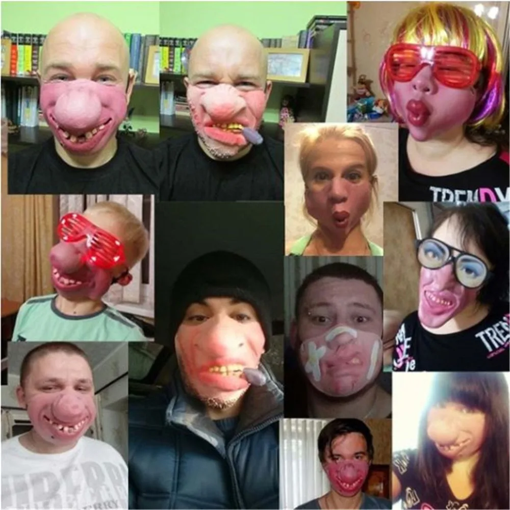 2019 забавные взрослые Вечерние Маски латексный клоун Косплей Половина лица ужасный страшный маскарадные маски украшение на празднование