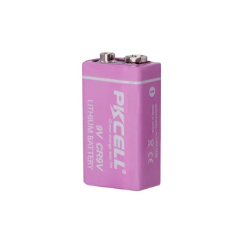 

PKCELL CR9V 1200mAh 9V Lithium Battery 6LR61 6F22 For Smoke alarm lithium-ion ammeter intelligent security system