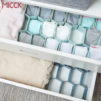 

MICCK Plastic Storage Rack Storage Box Honeycomb Sorting Partition Wardrobe Drawer Organizer Items Socks Underwear Container