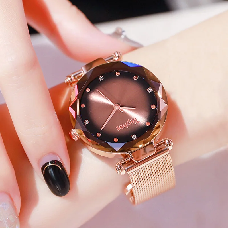 

Rose Gold Fashion Casual Quartz Watches for Women 2019 New Brand Mesh Stainless Steel Dress Women Watches Relogio Feminino Cloc