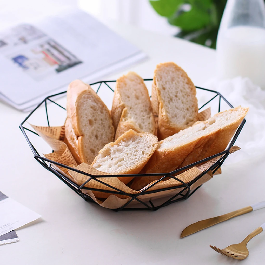 Корзина для фруктов, металлическая сетка, тканая кухонная столешница, миска для фруктов, декоративный держатель для овощей