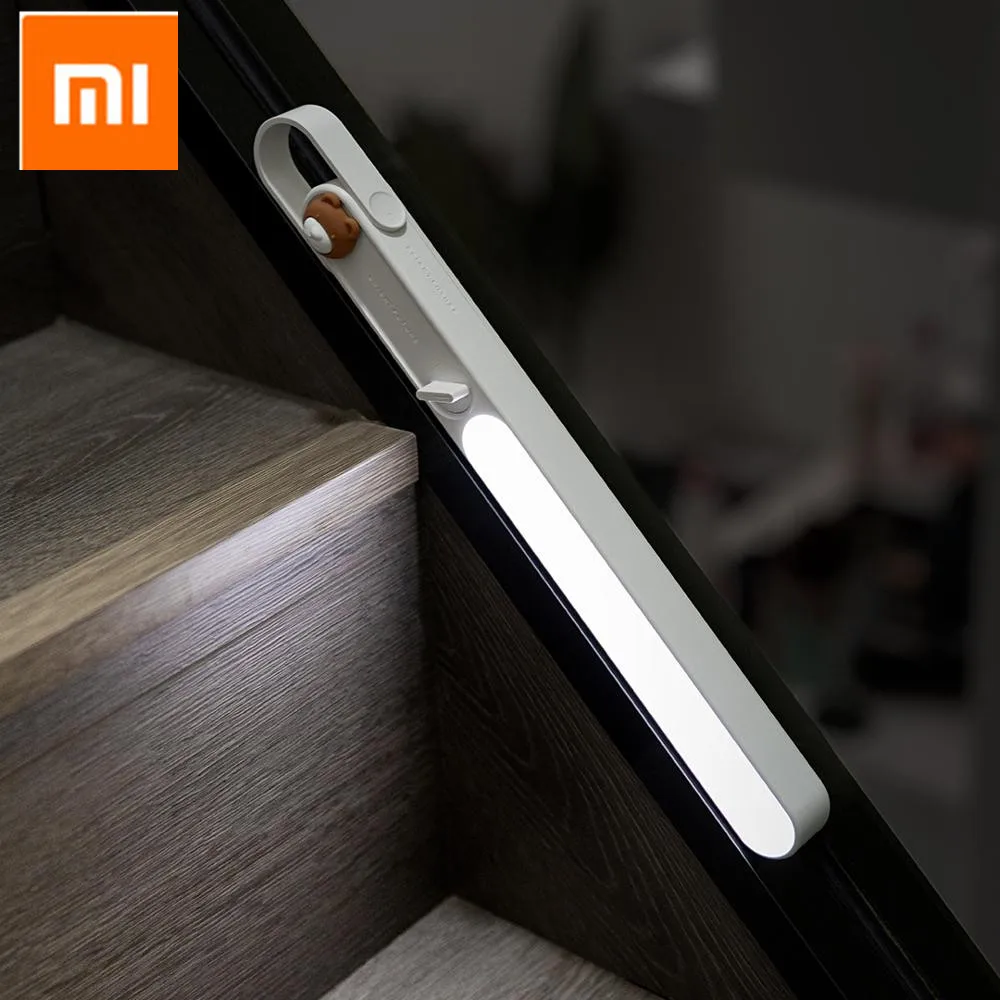 

Xiaomi USB LED Night Light Mini Table Lights Eye Protection Pasteable Light Reading Light With Hooks Kitchen Lamp Corridor Light