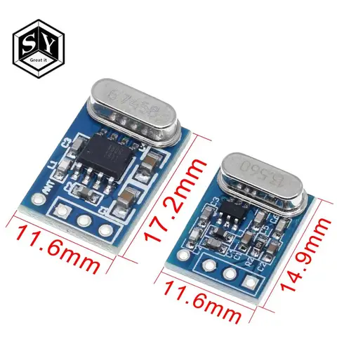 1Set 2Pcs 433MHZ Wireless Transmitter Receiver Board Module SYN115 SYN480R ASK/OOK Chip PCB for arduino