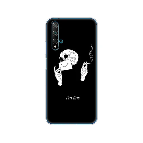 For Huawei Nova 5T Case Soft TPU Back Silicon Phone Cover For Nova5T 5 T YAL-L21 6.26'' Fundas Coque Bumper Skin shockproof