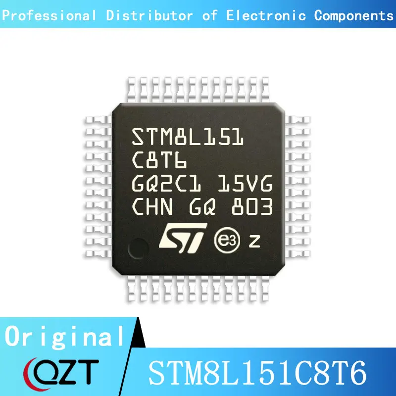 10pcs/lot STM8L151 STM8L151C8 STM8L151C8T6 LQFP-48 Microcontroller chip New spot