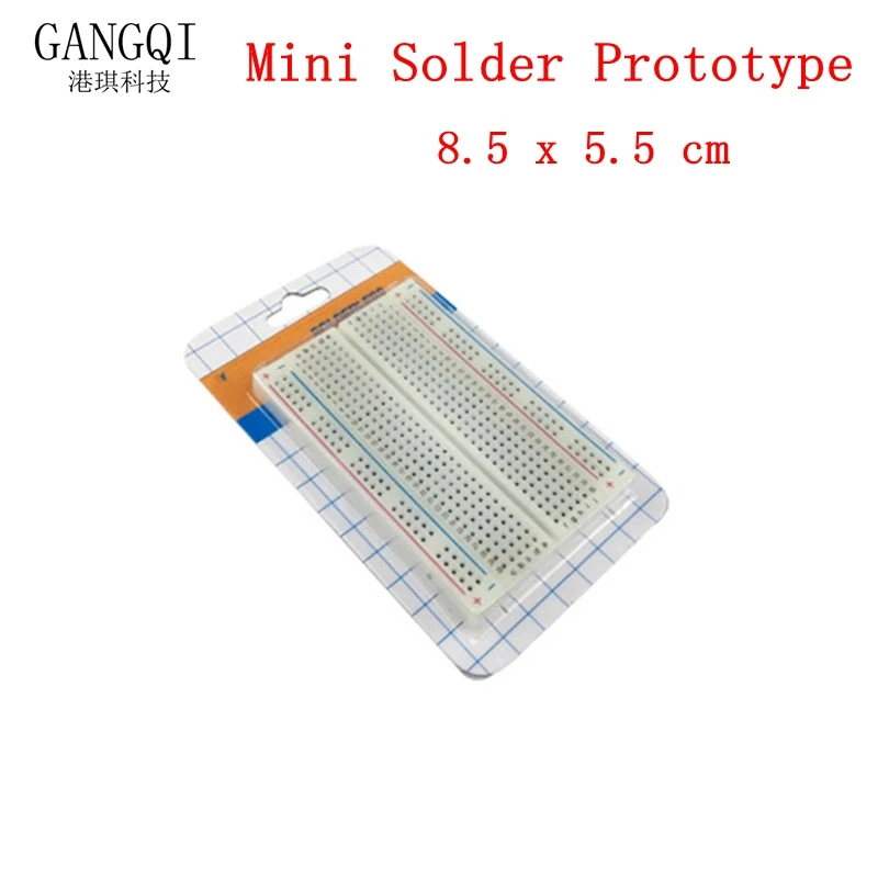 8.5x5.5cm 400 Tie Points Solderless PCB Breadboard Mini Universal Test Protoboard DIY Bread Board for Bus Test Circuit Board solderless breadboard