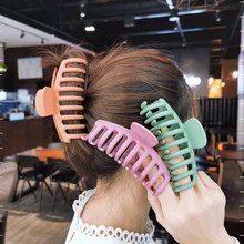 

2020 Large Women Claw Clips Retro Acrylic Matte Finish Jaw Clamps for Girl's Accessories Banana Clips for Thick Hair