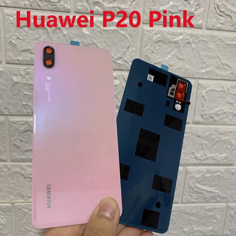 For Huawei P20 Pink Для huawei P20 стеклянный задний корпус для huawei P20 Pro батарея задняя крышка заднего стекла запасной чехол запасные части - Цвет: For Huawei P20 Pink