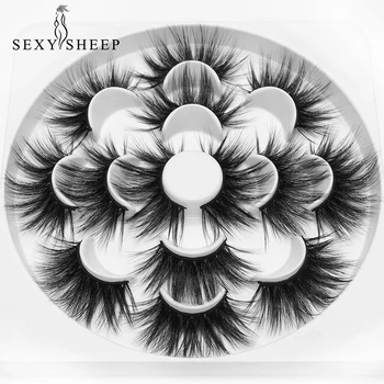 

SEXYSHEEP 7pairs 25mm 8D Mink Lashes Natural Long False Eyelashes Volume Fake Lashes Makeup Extension Eyelashes maquiagem