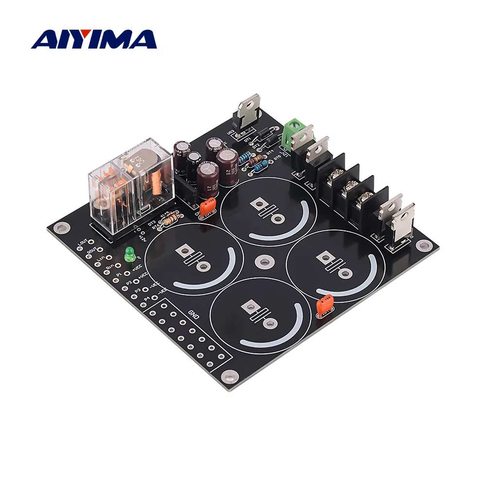 

AIYIMA 32A Amplifier Power Supply Rectifier Board 2.0 Channel Speaker Protection 50V 10000UF Capacitor Rectifier Filter For Amp