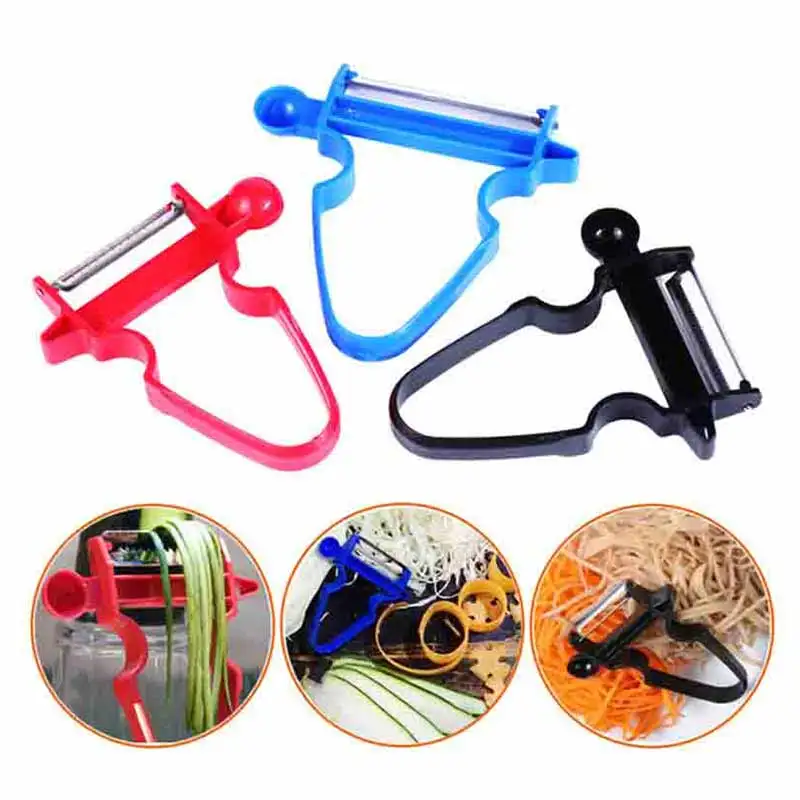 

3pcs Kitchen Magic Trio Peeler Set Slicer Shredder Julienne Cutter Multi Peel Stainless Steel Peeler Blade Tools
