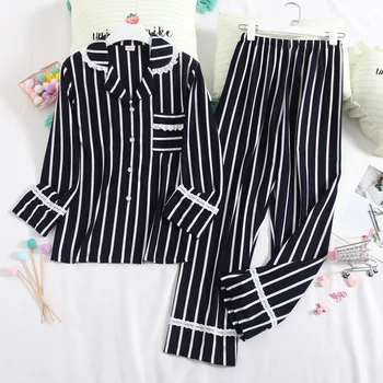 

Fiklyc New Product Explosion Autumn And Winter Long-Sleeved Trousers Pajamas Two-Piece Two-Piece Suit