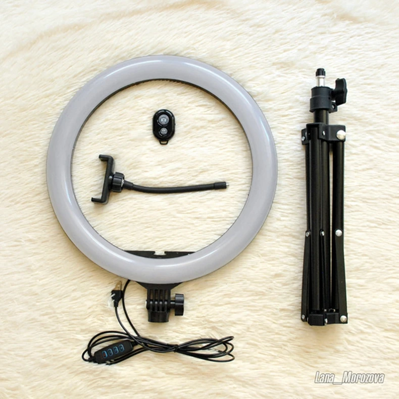13 inch Selfie Ring Light With Tripod For Tik Tok YouTube Video Dimmable LED Ring Lamp Photography Photo Studio Kit1