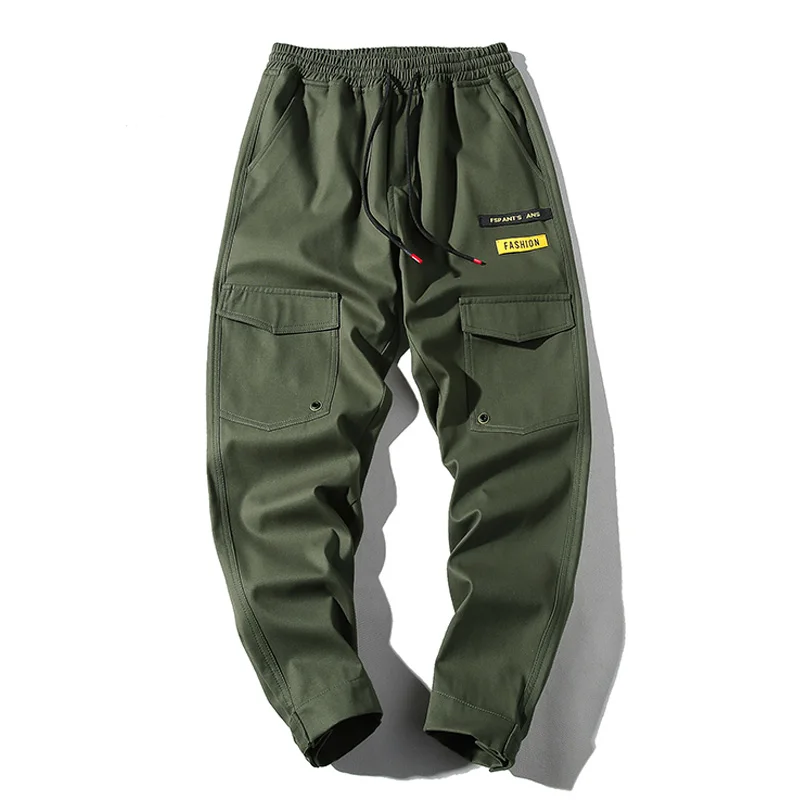 Green Pants Men SingleRoad брюки карго мужские шаровары Хип-хоп Джоггеры мужские брюки с несколькими карманами уличная одежда Спортивные штаны модные повседневные брюки для мужчин - Цвет: Green Pants Men
