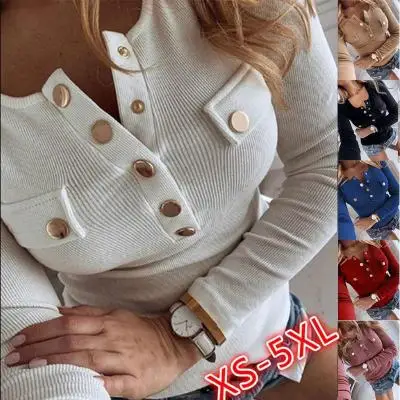 women Shirts Blouse Women Long Sleeve tops 2020 NEW Spring Elegant Button Female plus size Sexy V-Neck Slim Pullovers tops women women Shirts Blouse Women Long Sleeve tops 2020 NEW Spring Elegant Button Female plus size Sexy V-Neck Slim Pullovers tops women