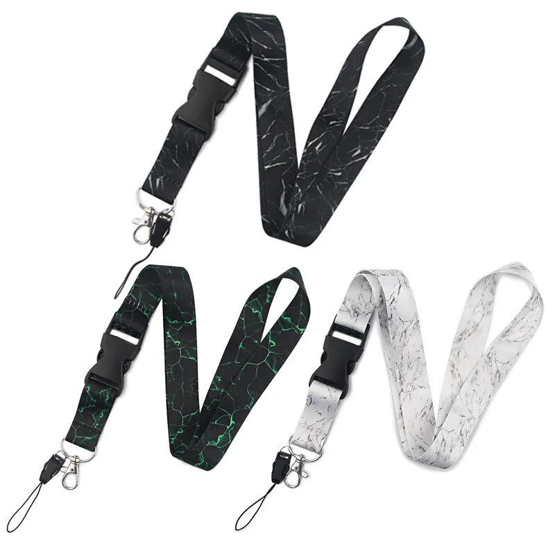Marbling Lanyard Keychain USB ID Badge Holder for keys Whistle Camera Cool Phone Hang Rope Women Strap Neck Lanyards | Украшения и