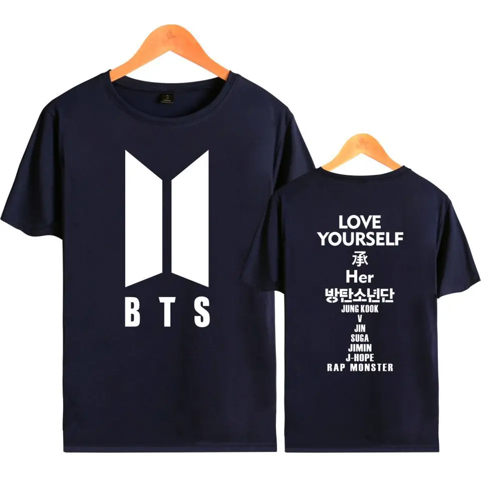 Корейские модели, BTS, пуленепробиваемые, для мальчиков, альбом, loveyourself, свободная футболка с короткими рукавами, одежда для пятницы