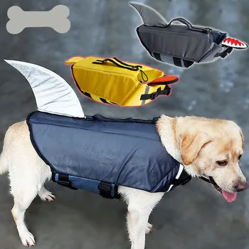 

Pet Swimsuit Life Dog Jacket Shark and Duck Design Pet Swimming Vest Pet Bathing Suit For Puppy Clothes For Big Dog Vest For Pug