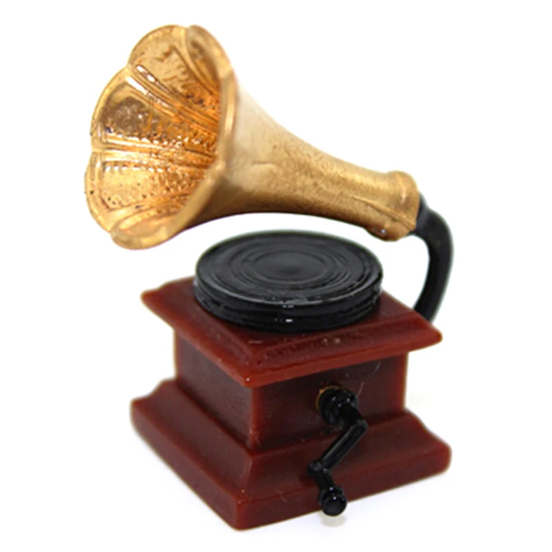 1/12 Dollhouse Miniature Phone Telephone ipad Microphone Gramophone Wall Mount