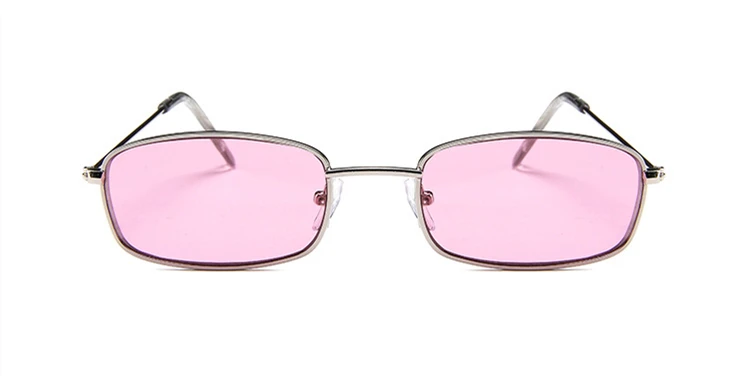 pink silver KingSwit новые маленькие размеры черные Винтажные Солнцезащитные очки для женщин и мужчин очки для дизайна бренда прямоугольные роскошные женские очки UV400 S023 - Цвет линз: pink silver
