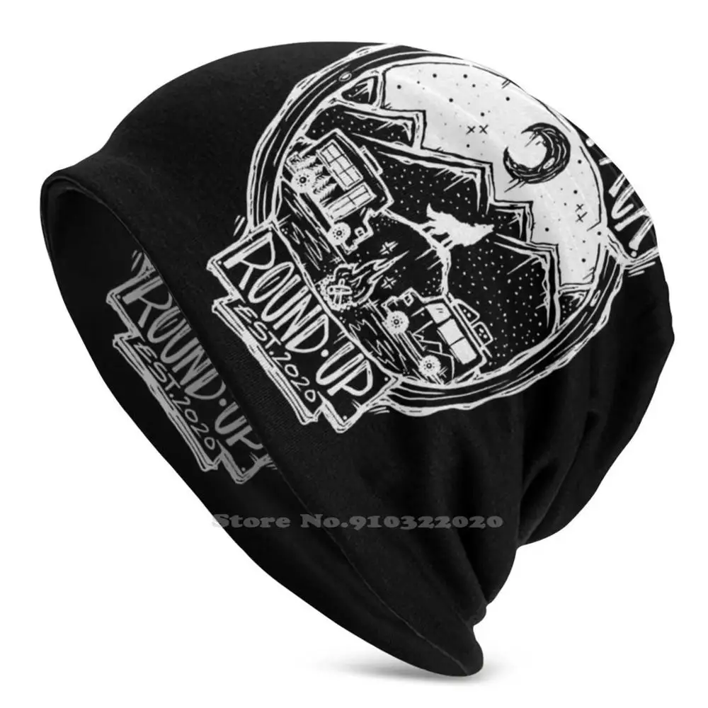 Wol Round Up White Logo Unisex Thin Knitted Beanie 3D Cappelli Fai Da Te Wolf Pack Round Up Roundup Roundup