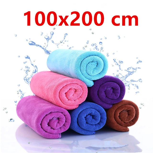 Asciugamano da bagno in microfibra, 100X200 cm -Extra assorbente,  asciugatura rapida, multiuso per nuoto, Fitness, sport