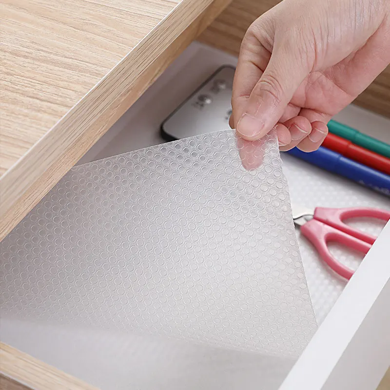 Shelf Liner Kitchen Cabinet Drawer Mats, Non Slip EVA Plastic