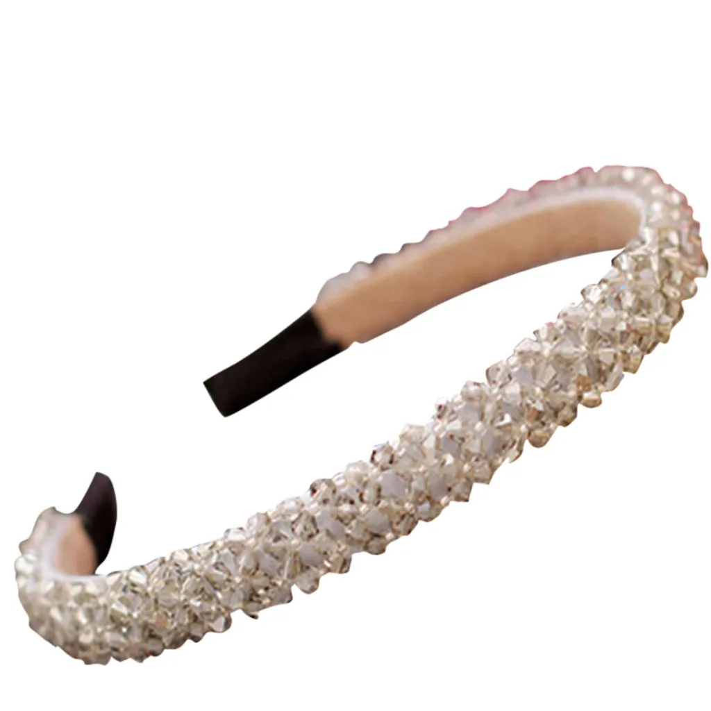 Женские Стразы, лента для волос с хрустальными бусинами, повязка для волос, обруч для волос, вечерние аксессуары для волос для женщин, Рождественское украшение